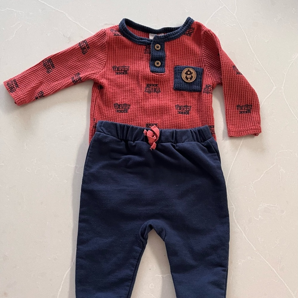 Bon Bebe Red and Navy Kids Matching Set